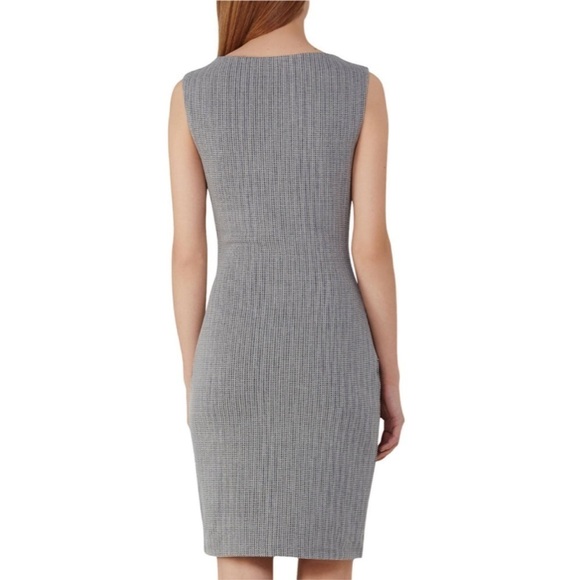 NWT Reiss Marte Textured Jersey Dress White / Blue - Picture 2 of 9